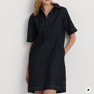 lauren denim shift dress